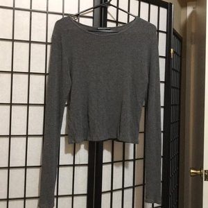 Brandy Melville Grey Cropped Sweater